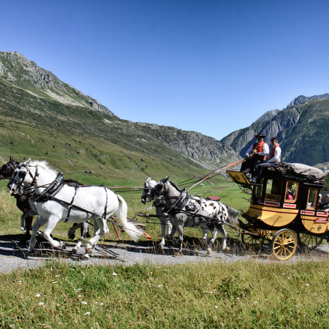 Einer der Höhepunkte am Umzug: Die Gotthard-Postkutsche