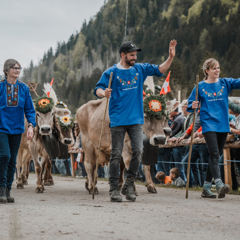 Bruno Werder Initiant vom Alpaufzug an der agrischa 2024