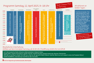 Grafik Tagesprogramm Samstag, 12. April 2025 Grafik Tagesprogramm Samstag, 12. April 2025