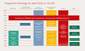 Tagesprogramm Sonntag agrischa 2026 Zernez