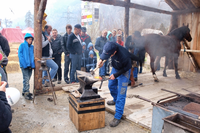 Der Hufschmid am Amboss