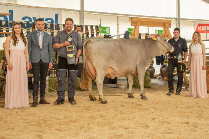 Rassensiegerin OB agrischa 2023 Ilanz (© Braunvieh Schweiz) Rassensiegerin OB agrischa 2023 Ilanz