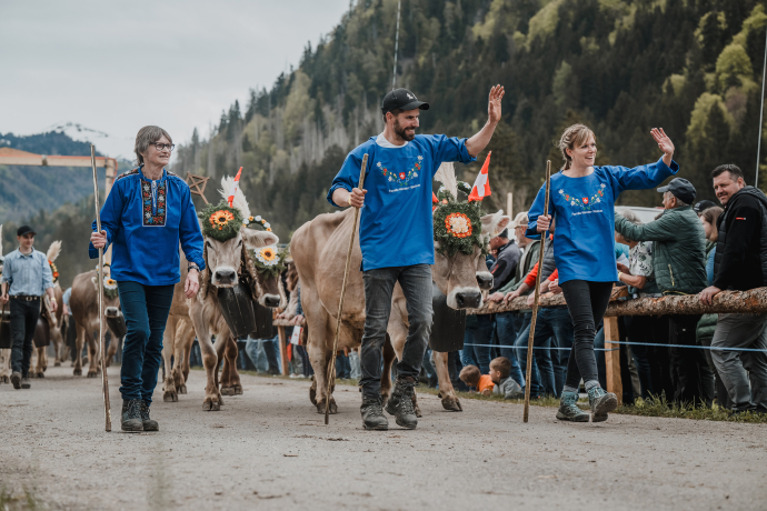 Bruno Werder Initiant vom Alpaufzug an der agrischa 2024 Bruno Werder Initiant vom Alpaufzug an der agrischa 2024